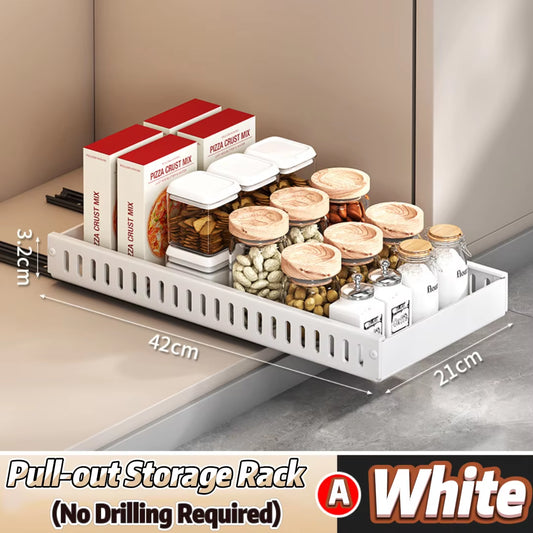 Pots and Pans Organizer under Cabinet,Sliding Pot Lid Holder and Pan Rack Kitchen,Pull Out Pot and Pan Organizer,Dishes Storage